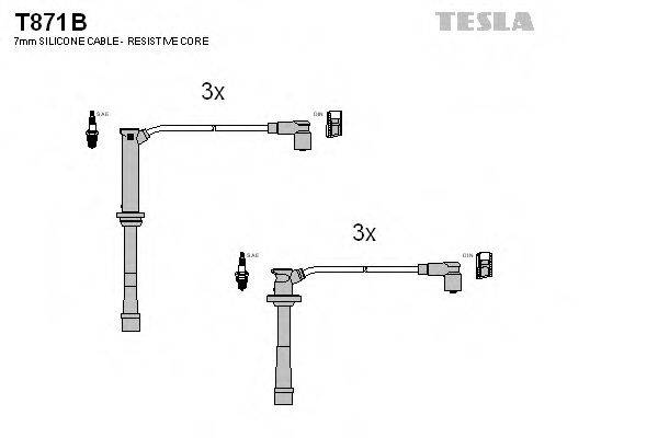 TESLA T871B Комплект дротів запалювання