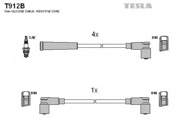 TESLA T912B Комплект дротів запалювання