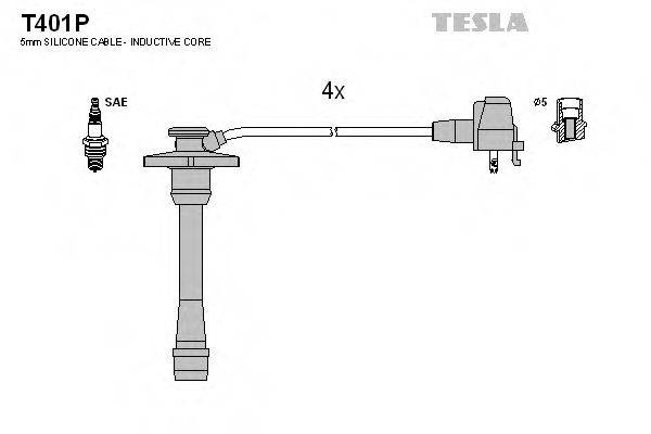 TESLA T401P Комплект дротів запалювання