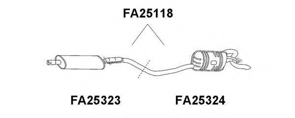 ALFAROME/FIAT/LANCI 46444035 Глушник вихлопних газів кінцевий