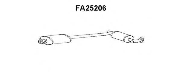 ALFAROME/FIAT/LANCI 82420595 Середній глушник вихлопних газів