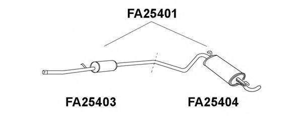 ALFAROME/FIAT/LANCI 46559846 Глушник вихлопних газів кінцевий