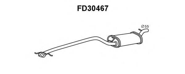 VENEPORTE FD30467 Середній глушник вихлопних газів