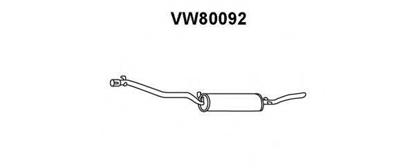 VENEPORTE VW80092 Глушник вихлопних газів кінцевий