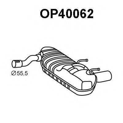 OPEL 852576 Глушник вихлопних газів кінцевий