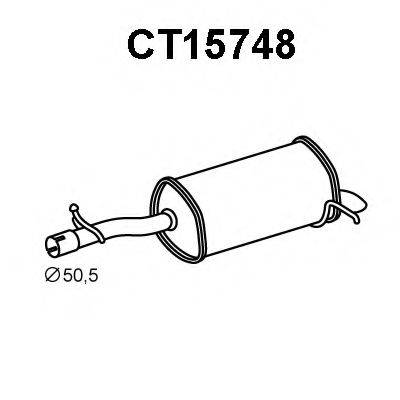 VENEPORTE CT15748 Глушник вихлопних газів кінцевий