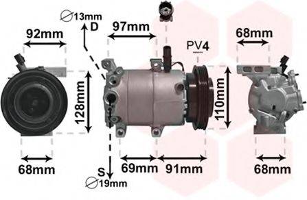 VAN WEZEL 8200K412 Компресор, кондиціонер