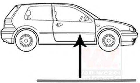 VW 1J3853516BGRU Облицювання / захисна накладка, двері