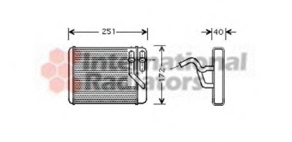 VAN WEZEL 82006140 Теплообмінник, опалення салону