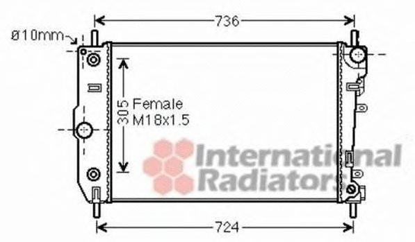 VAN WEZEL 77002047 Радіатор, охолодження двигуна