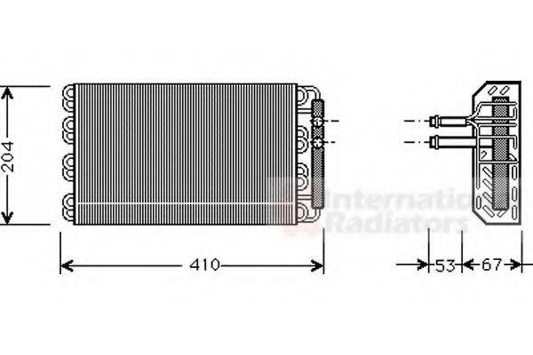 VAN WEZEL 0600V019 Випарник, кондиціонер