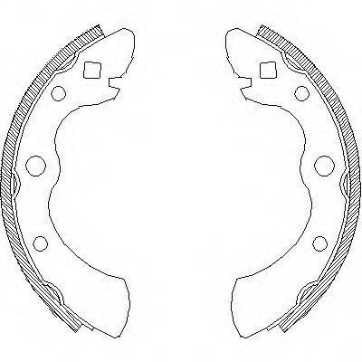WOKING Z400400 Комплект гальмівних колодок