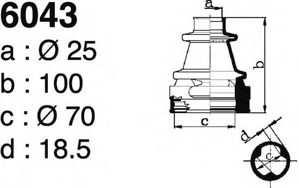 DEPA S6043 Комплект пильника, приводний вал