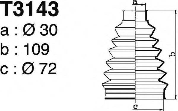 DEPA T3143 Комплект пильника, приводний вал