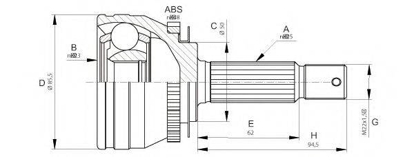 OPEN PARTS CVJ567410 Шарнірний комплект, приводний вал