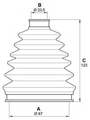 OPEN PARTS SJK727400 Комплект пильника, приводний вал