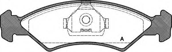 OPEN PARTS BPA016800 Комплект гальмівних колодок, дискове гальмо