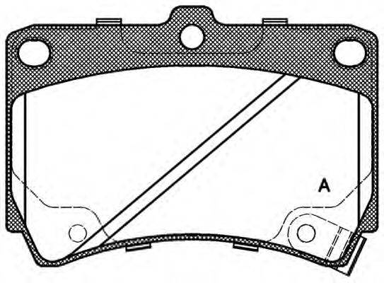 OPEN PARTS BPA021242 Комплект гальмівних колодок, дискове гальмо