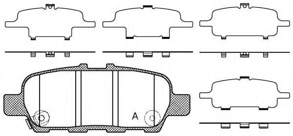 OPEN PARTS BPA087641 Комплект гальмівних колодок, дискове гальмо