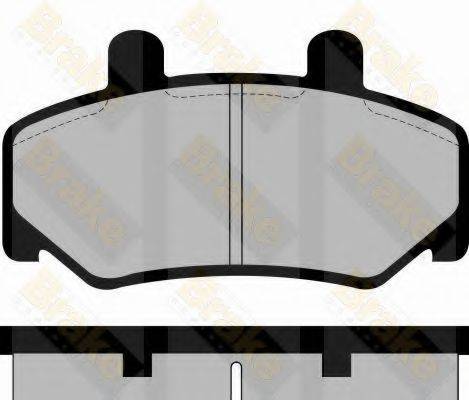 BRAKE ENGINEERING 21233 Комплект гальмівних колодок, дискове гальмо