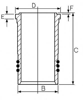 GOETZE ENGINE 1426008000 Гільза циліндра