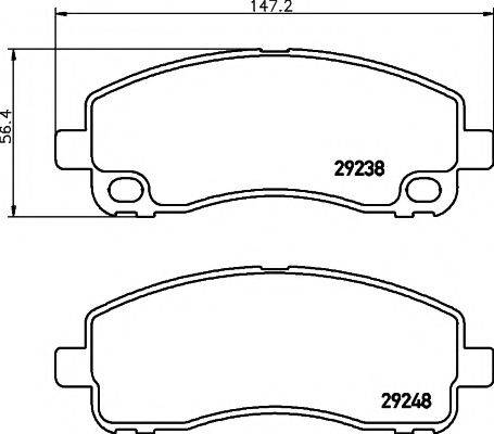 TEXTAR 2923801 Комплект гальмівних колодок, дискове гальмо