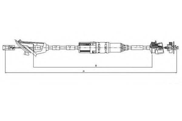 MALO 26573 Трос, управління зчепленням