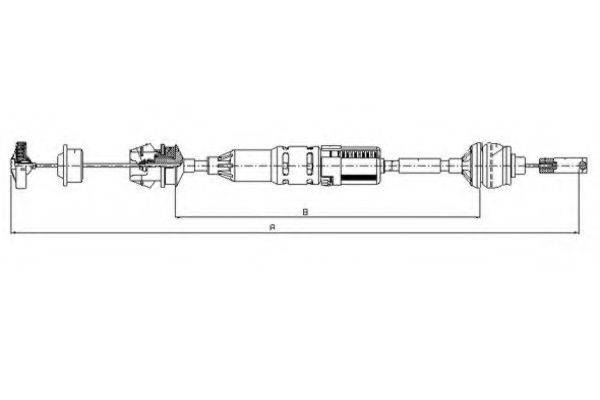 TEXTAR 58010000 Трос, управління зчепленням