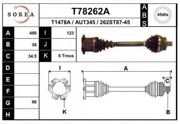 EAI T78262A Приводний вал