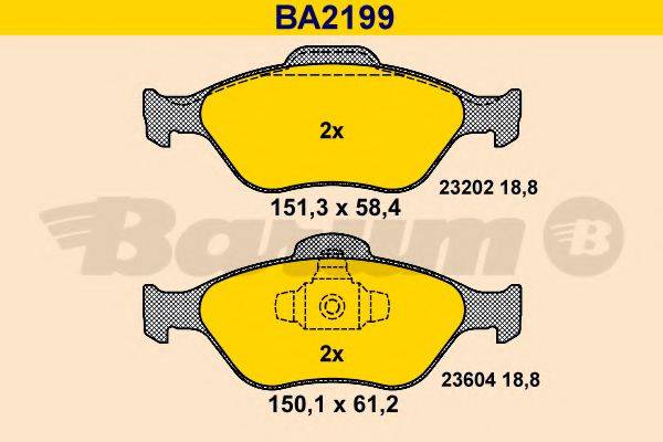 BARUM 23202 Комплект гальмівних колодок, дискове гальмо