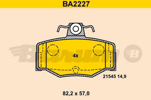 BARUM 21545 Комплект гальмівних колодок, дискове гальмо