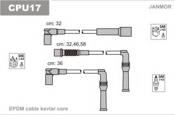 JANMOR CPU17 Комплект дротів запалювання