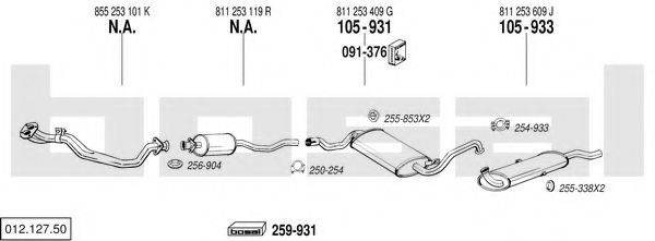 BOSAL 01212750 Система випуску ОГ