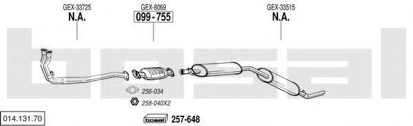 BOSAL 01413170 Система випуску ОГ