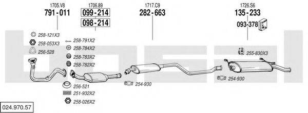 BOSAL 02497057 Система випуску ОГ