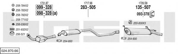 BOSAL 02497066 Система випуску ОГ