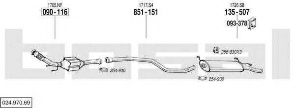 BOSAL 02497069 Система випуску ОГ