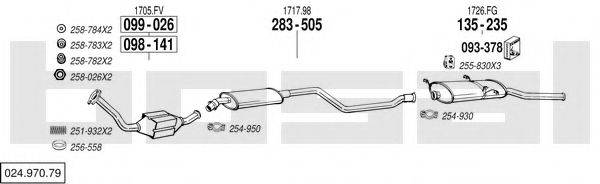 BOSAL 02497079 Система випуску ОГ