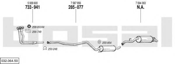 BOSAL 03206450 Система випуску ОГ