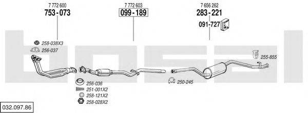 BOSAL 03209786 Система випуску ОГ