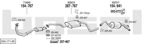 BOSAL 03417165 Система випуску ОГ