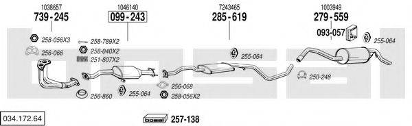 BOSAL 03417264 Система випуску ОГ