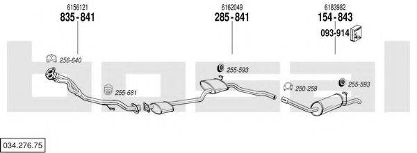 BOSAL 03427675 Система випуску ОГ