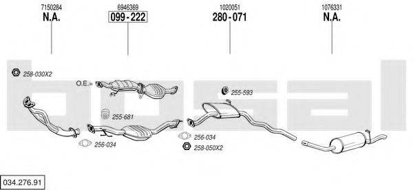 BOSAL 03427691 Система випуску ОГ