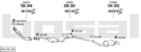 BOSAL 03440150 Система випуску ОГ