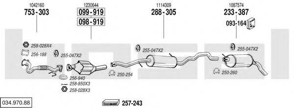 BOSAL 03497088 Система випуску ОГ