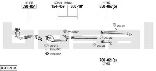 BOSAL 03499926 Система випуску ОГ