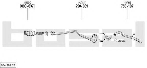 BOSAL 03499932 Система випуску ОГ