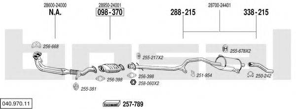 BOSAL 04097011 Система випуску ОГ