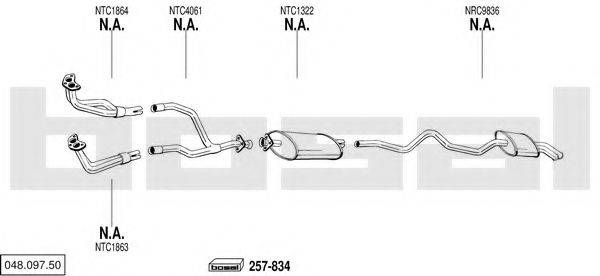 BOSAL 04809750 Система випуску ОГ